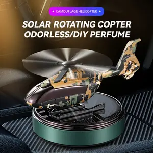 【Hot】DIY Perfume helicopter solar car air fresheners rotating decorations ornaments dashboard fragrance aroma diffuser men COD Car Accessory