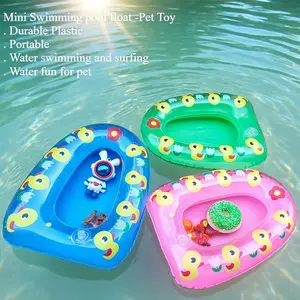 Inflatable Portable Mini Duck Boat Pet Toy, Aquarium Decoration, Floating Duck Design, Suitable for Fish Tank, Small Pets, Squirrels, Turtles