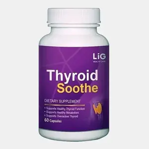 LIG Thyroid Soothe-Herbal Supplement, Hormonal Balance and Goiter Minimization, Gluten Free Capsules with Vitamin B12 and Selenium for Overactive Thyroid and Healthy Heart Function, Adults 14+