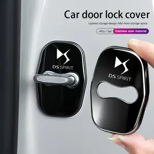 4Pcs Titanium Alloy Car Door Lock Protective Cover For DS SPIRIT DS3 DS4 DS4S DS5 5LS DS6 DS7 DS9 WILD RUBIS E-Tense DIVINEDS Car Decoration