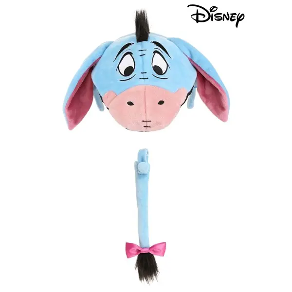 Winnie the Pooh Eeyore Embroidery Bow Decor Polyester Blend Foam-Back Face Plush Headband and Tail Kit for Costume Wear