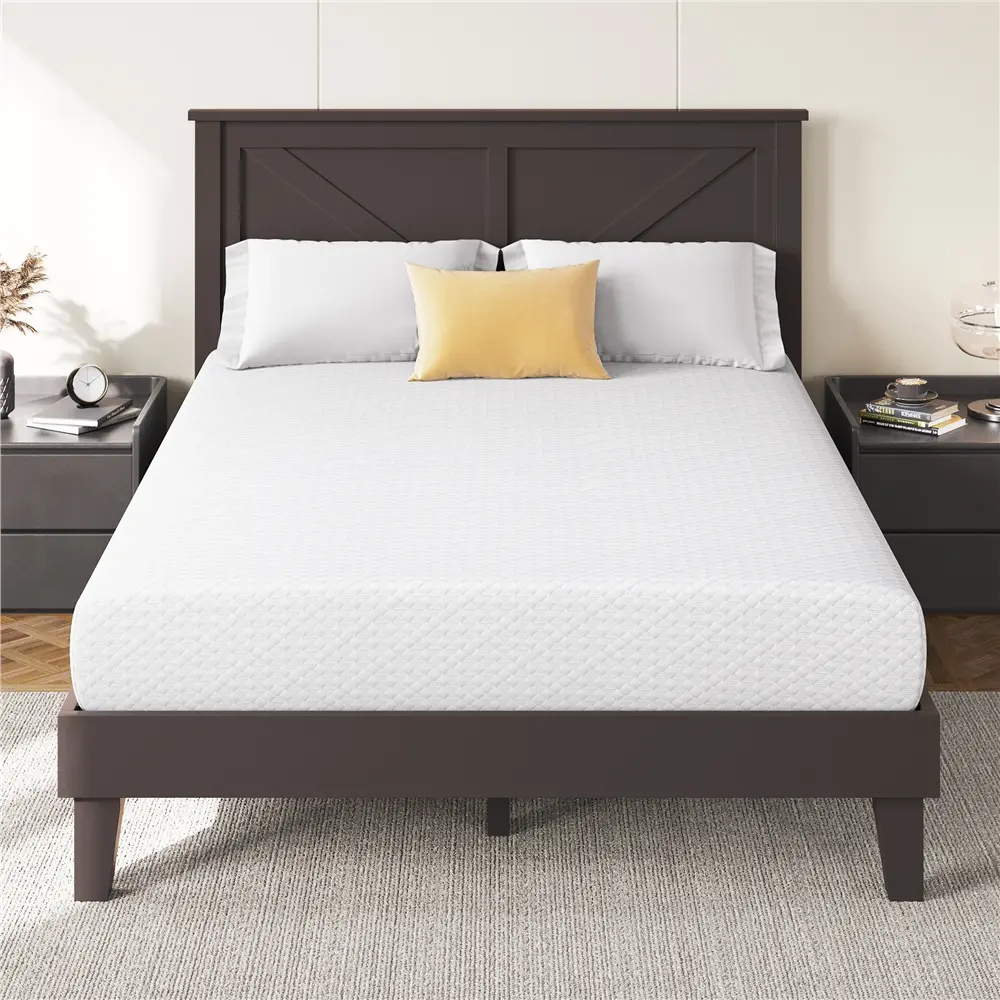 Costoffs Medium-Firm Memory Foam Mattress - 8/10/12 in Multi-Size, 3-Layer Support, Pressure Relief, Quiet Motion Isolation, Cooling Gel, Green Tea Infusion, Diamond Stitch, Easy Unbox Setup for RV, Dorm, Memory Foam Mattresses, Back Relief Mattresses