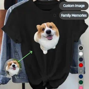 Tailorly Custom Photo T-Shirt with Your Picture Personalized Gift for Family Pet Couple Graduation High Quality Print Made in USA Fast Ship - Cotton Fatherhood baggy compression Slim Shape Men's Moisture Wicking Unisex Thick Thighs Art Drama Mask gaiter