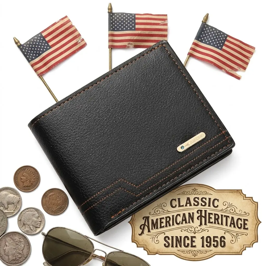 GOODBEE Men's Leather Bifold Wallet, Slim Wallet with Multiple Card Slots & Cash Pocket, Classic Everyday Wallet for Men, Gift for Husband Dad Boyfriend