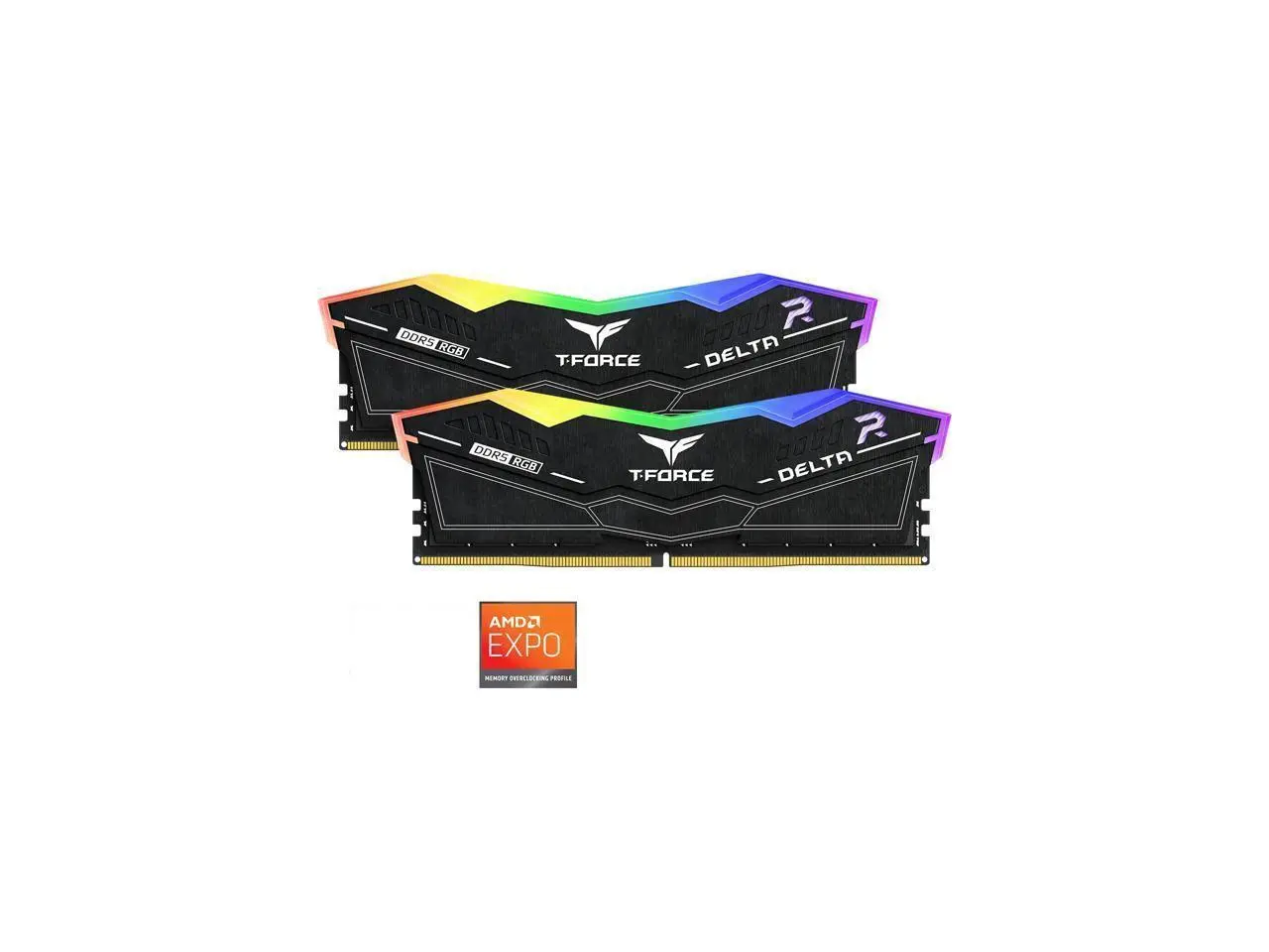 Team T-Force Delta RGB 32GB (2 x 16GB) 288-Pin PC RAM DDR5 6400 (PC5 51200) Desktop Memory Model FF3D532G6400HC38JDC01