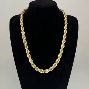 10 mm exquisite stainless steel twisted rope necklace, 60 cm extended versatile style, suitable for both men and women; luxurious premium texture, perfect for everyday outfits and an ideal gift for festivals.