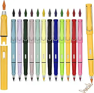12PCS Infinity Eternal Pencils Forever Inkless Pen Everlasting Pencil Magic Writing Pencil For School Office