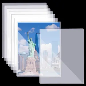 8 1/2" x 11" Rigid Clear Sheet Protectors Hard Plastic Top Loaders Document Holder for Paper Magazine Birth Certificate, Ideal for Collectors (8 Pack)