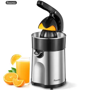 Electric Citrus Juicer Squeezer, Orange Juicer with Two Interchangeable Cones, Suitable for orange, lemon and Grapefruit, Brushed Stainless Steel, Easy to Clean and Use (ABS+Stainless Steel) fruit juicer