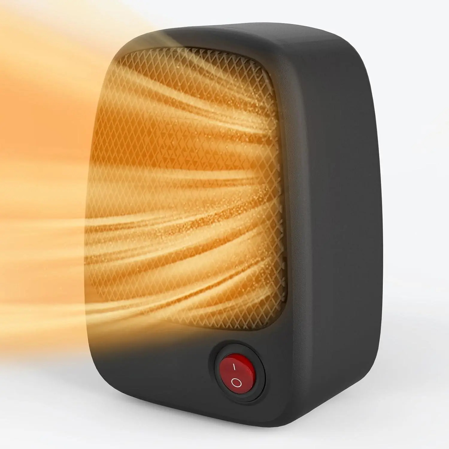 P-shinic Small Space Heater with Overheat Protection, 500W Mini PTC Ceramic Heater, Fast Heating and Quiet, Portable Electric Heater for Indoor Use Office Room Desk Home, Black