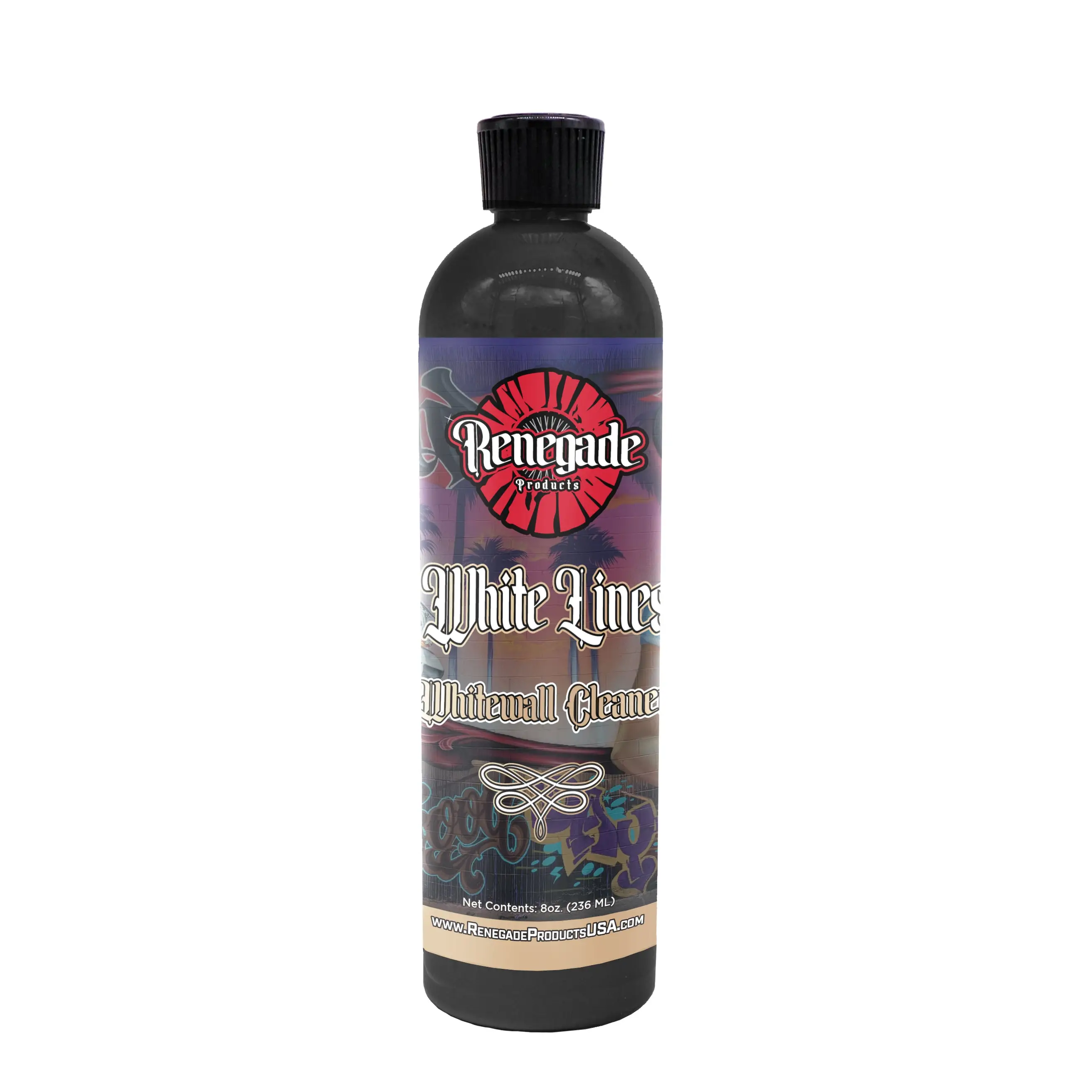 Renegade Products | White Lines Whitewall Tire Cleaner 8oz – Removes Scuffs, Stains & Road Grime from Classic Whitewalls