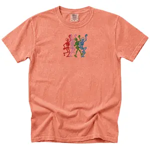 Embroidered Skeleton Tshirt, Halloween Shirt, Monochromatic Shirt, Embroidered Shirt