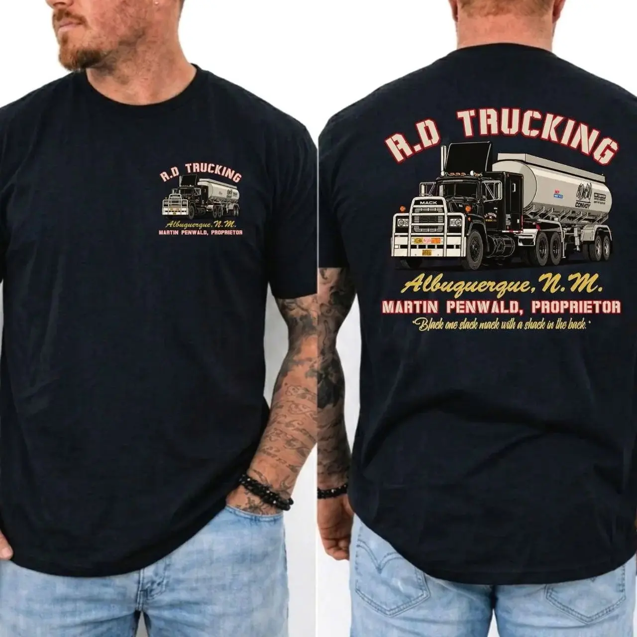 R.D Trucking Shirt, Convoy Movie Tee, Retro Style Unisex Cotton Tee, Gift for Truck Fans, Short Sleeve Apparel