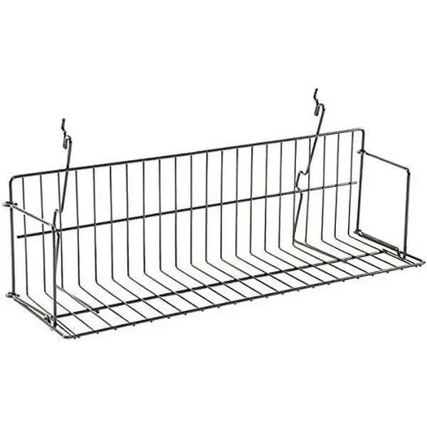 Only Hangers Video CD/DVD Shelf Slatwall Gridwall Pegboard Display 23"W Lot of 3 Black NEW