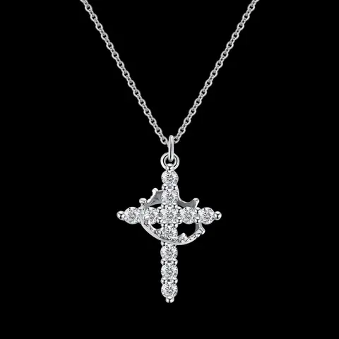 Fashion Cross Pendant Necklace for Women & Men, Cross Design Necklace, Fashion Jewelry for Party, Daily Clothing Decor, Trendy All-match & Exquisite Jewelry for Birthday Gift, Cross Necklaces