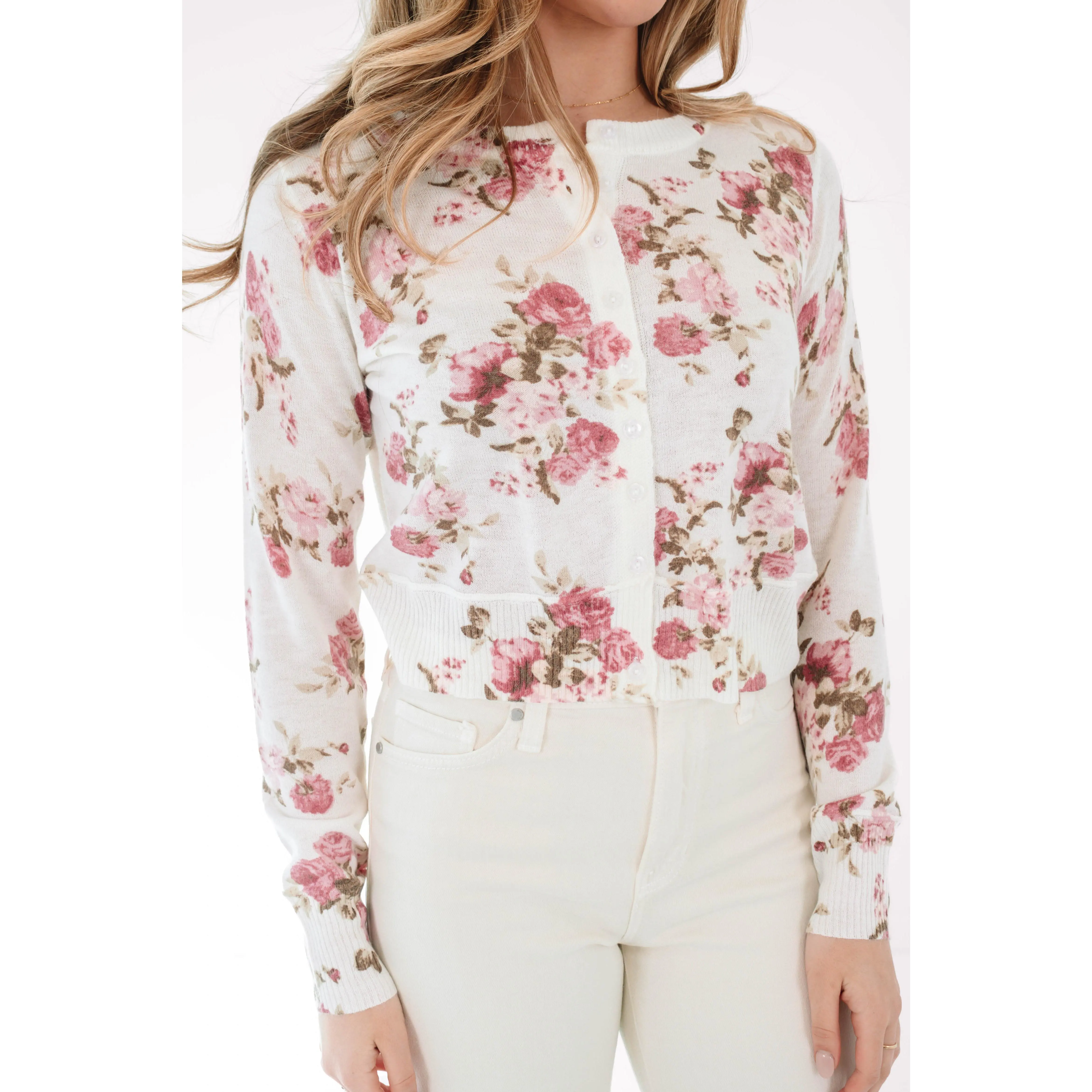 Girl Next Door Cardigan - Cream