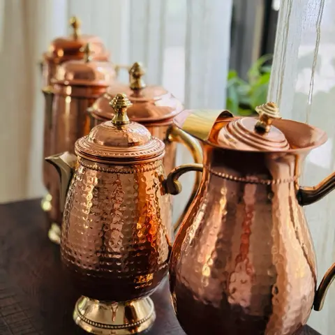 Copper Water Jug, Kitchen Drinkware Pitcher