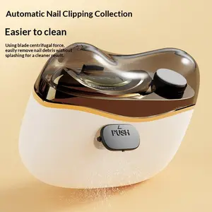 Quiet Portable Electric Nail Clipper Cordless Rechargeable Trimmer for Home Use Safe No-Pinch Design in White Orange Blue Black Minimalist Style