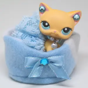 For Littlest Pet Shop Custom Bed Outfit Blue Outfit Accessories