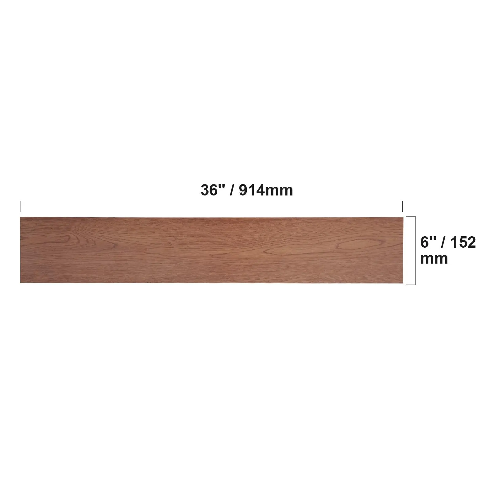【Summerfinds】VEVOR Self Adhesive Vinyl Floor Tiles 36 x 6 inch, 36 Tiles 2.5mm Thick Peel & Stick, Deep Brown Wood Grain DIY Flooring for Kitchen, Dining Room, Bedrooms & Bathrooms, Easy for Home Decor