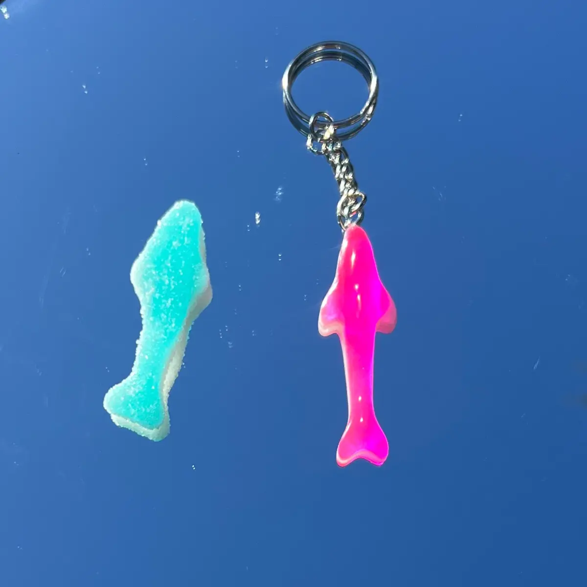 Pink Gummy Shark Keychain - Gummy Shark Design, Ideal for Gifting, Lightweight & Fun Accessory