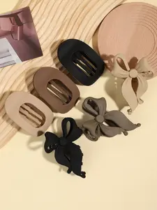 6pcs retro duck bill ingot hairpin, bow hairpin, comfortable curved arc design, strong non-slip grip clip suitable for women with long hair and thick hair
