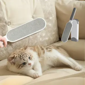Multi-functional Electrostatic Lint Brush with Double Sided Design for Furniture & Pet Hair Removal - Reusable & Self-Cleaning Tool for Clothes, Sofa, Carpet & Bed