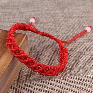 Noter Handmade Braided Lucky Red Thread Bracelet Adjustable Ethnic Braslet Men Women Friendship Braclet Yoga Meditation Brazalet