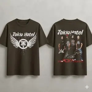 Tokio Hotel Inspired Tour 2026 Shirt, Alternative Pop Rock Fan Tee, Vintage Concert Style Graphic T-Shirt