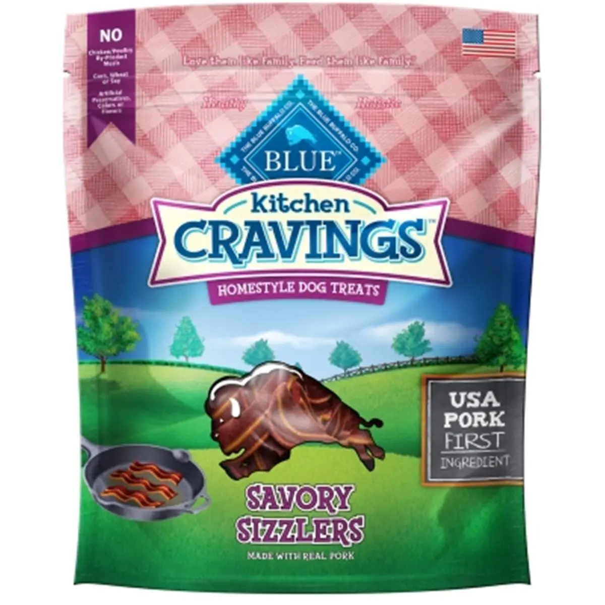 212 MAIN Blue Buffalo BB10281 Kitchen Cravings Savory Sizzlers Homestyle Authentic Chicken Dog Treat, 0.37 lbs, Pet Training & Behavior Aid Treat