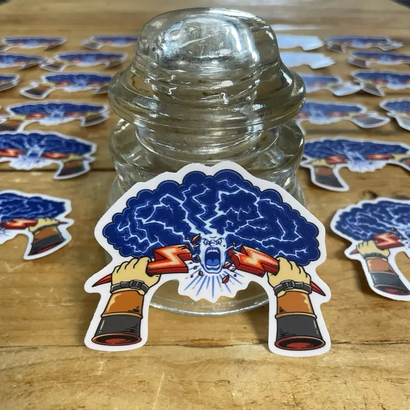 Lineman Sticker | Breaking Load | Hard Hat & Tool Box Stickers | Blue Collar Linemen | Bucket Truck Stickers | High Voltage Thrift