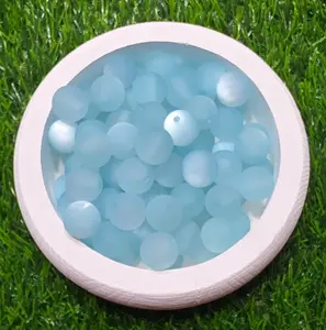 16mm Frosted Cat Eye Acrylic Beads – 5 Pack