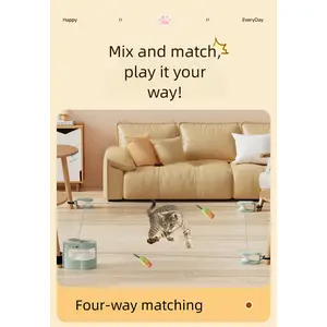 New Interactive Cat Toy Caterpillar Remote Control Moving Crawling Toy With Sound Electric Chase Toy For Kitty Indoor Exercise