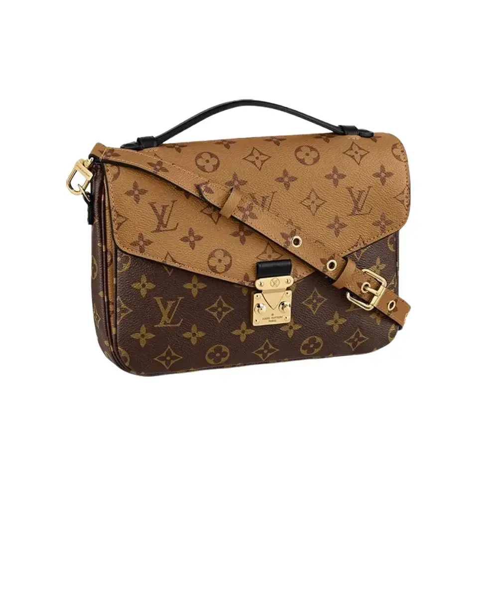 Pre-owned Louis Vuitton Pochette Metis Crossbody Bag Reverse Print Pouch with Chic Look, Unique Twist for Everyday Wear