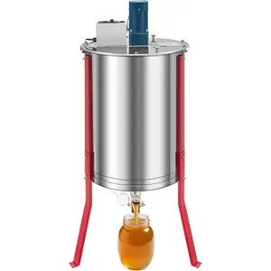 VEVOR Electric Honey Extractor, 4/8 Frame Stainless Steel Beekeeping Extraction, Honeycomb Drum Spinner with Transparent Lid, Apiary Centrifuge Equipment with Height Adjustable StandVEVOR Super Brand Day