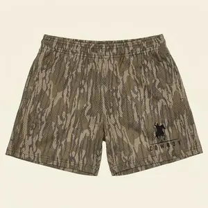 Cowboy Mesh Camo Mesh Shorts, Camoflauge Print Unisex Shorts, Casual Pant for Men and Women