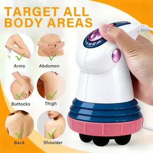 Powerful Handheld Electric Body Massager with 3 Speed Levels and 3 Massage Heads for Deep Muscle Relaxation and Full Body Care