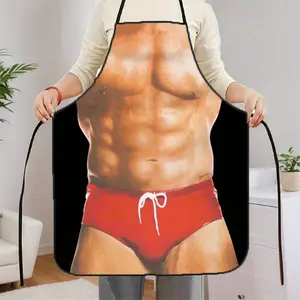 Men's Muscle Pattern Apron, Durable and Comfortable Sleeveless Kitchen Apron for Cooking, Gardening, Unisex Adjustable Waistband and Tool Pocket Design, Novelty Cooking Aprons