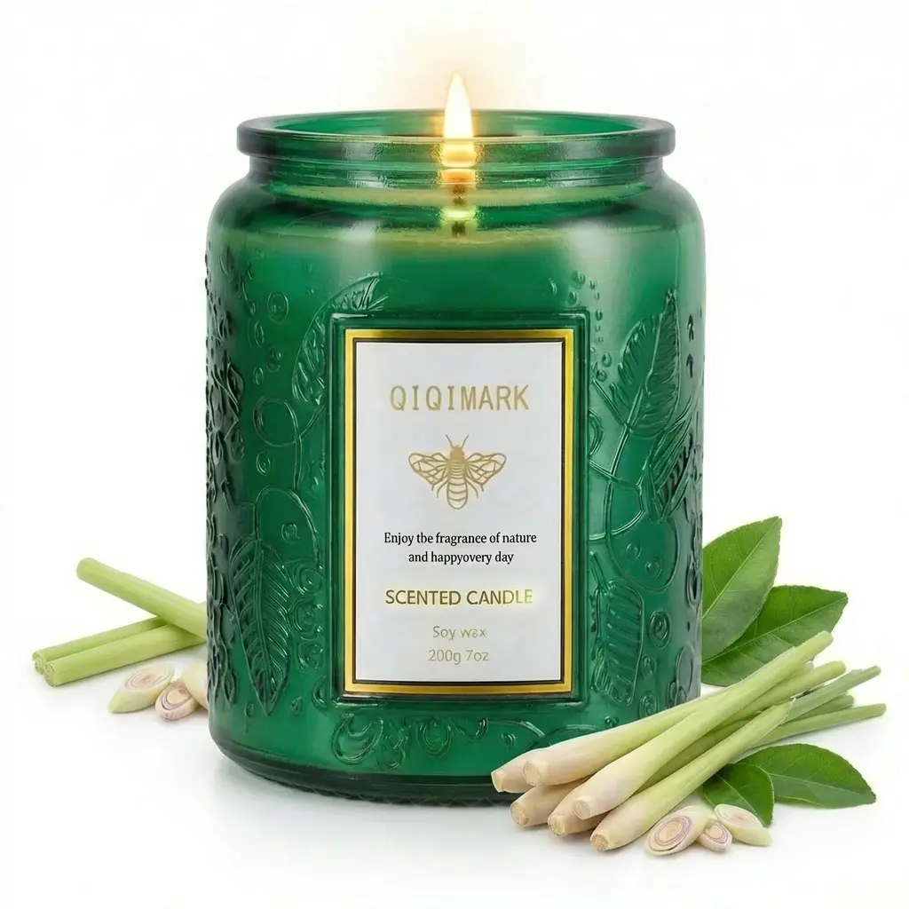 Citronella Candle Outdoor, Citronella Essential Oil-Infused Soy Wax Candle, Up to 40-Hour Burn Time for Patio, Camping, Picnic and Backyard