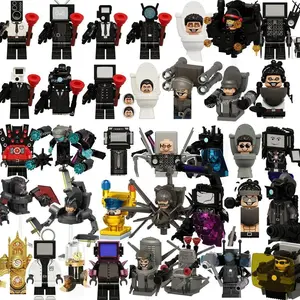 Skibidi Toilet Man Anime Cartoon Bricks Doll Cameraman Speakerman TV Man Astronaut Action Block Toy Figures Building Blocks