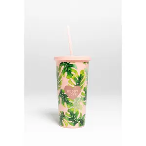 Palm Tumbler with Straw
