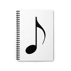 Spiral Notebook - Ruled Line Music Note
