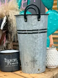 Western Bubble Cross Necklace