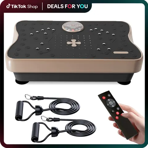 HOPHORSE Unisex Exercise Stepper - Reinforced Steel Stepping Machine, 3D Oscillating Walking Vibration Shake Plate, 330lbs Capacity Silent Gear, 4 Smart Speed Modes, Resistance Bands & Remote, Stepper for Exercise, Home Workout Gear, Complete Home Gym Kit