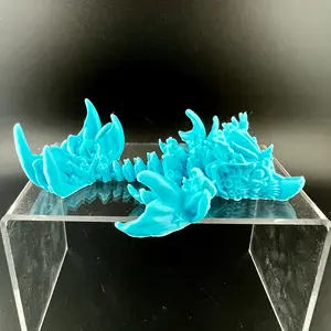 3D Printed Articulated Coral Reef Taddling Dragon Fidget Figurine Decor