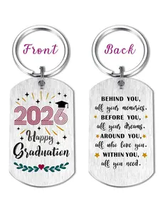 Ee&yu Graduation Gifts Keychain for Her Him 2026, Cute Cartoon Characters, All Seasons, Military Brand, Happy Graduation Decoration
