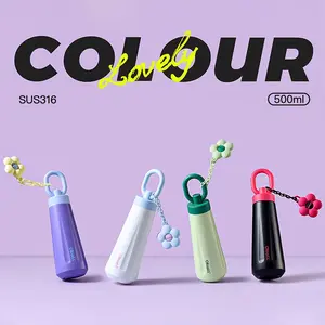 SUS316 cup for girls with high aesthetic value, portable water bottle, cute large capacity bottle, Leakproof Insulated Tumbler