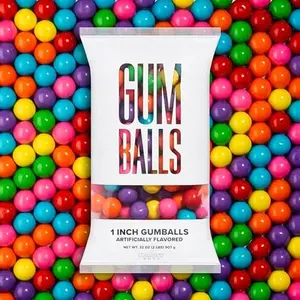 Candy Envy - Assorted 1 Inch Gumballs - 2lb Bag - Approximately 113 Gumballs Per Bag - North American Made & Kosher Certified