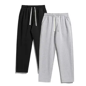 2-Piece Mens Sweatpants Set Solid Color Casual Comfort Year-Round Versatile Wear