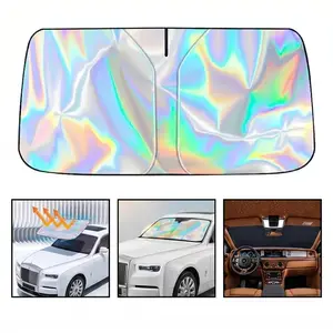 Foldable Anti-UV Sunshade Front Window Umbrella with Bug&Hood Coverage, Car Exterior Protection Accessory for Sedans-SUVs, UV Protection Front Window Gear for Women